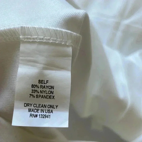 AMANDA UPRICHARD Minimalist White Stretch Fit And Flare Dress Sz S - Picture 7 of 7